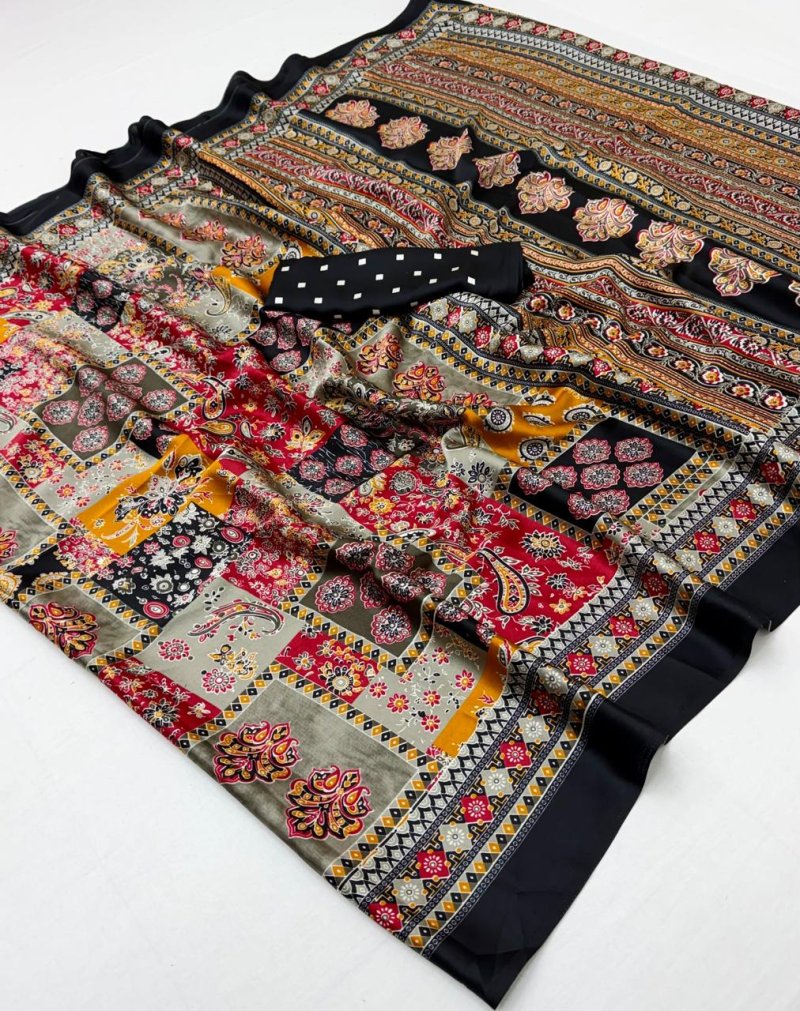 Pure Ajrakh 063 By Rajtex Modal Satin Ajrakh Print Saree